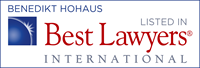 Benedikt Hohaus - recognized by Best Lawyers International